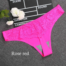 1PC Sexy Women G-string Thongs Lace Floral Sheer Low Waist Underwear Soft Lingerie Ice Silk Briefs Seamless Panties