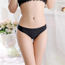 1PC Sexy Women G-string Thongs Lace Floral Sheer Low Waist Underwear Soft Lingerie Ice Silk Briefs Seamless Panties