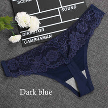 1PC Sexy Women G-string Thongs Lace Floral Sheer Low Waist Underwear Soft Lingerie Ice Silk Briefs Seamless Panties