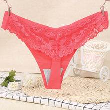 1PC Sexy Women G-string Thongs Lace Floral Sheer Low Waist Underwear Soft Lingerie Ice Silk Briefs Seamless Panties