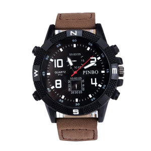 2018 Fashion casual male luxury watches famous brands Luxury Men's Canvas strap Large Dial Military Sport Quartz Wrist Watch