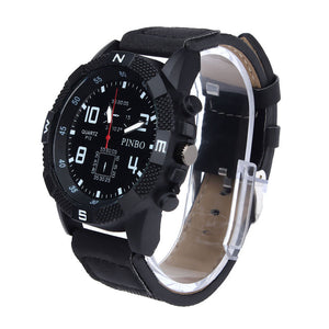 2018 Fashion casual male luxury watches famous brands Luxury Men's Canvas strap Large Dial Military Sport Quartz Wrist Watch