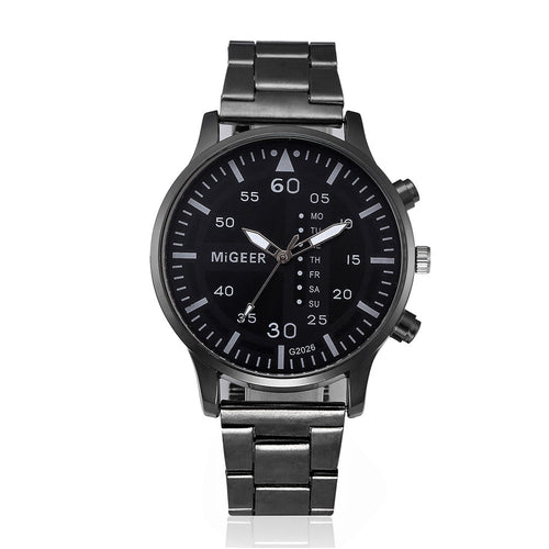 Casual Fashion Men Watches Stainless Steel Quartz Wrist Watch Bracelet Brand Luxury Sports Digital Relogio Masculino Gift 2018