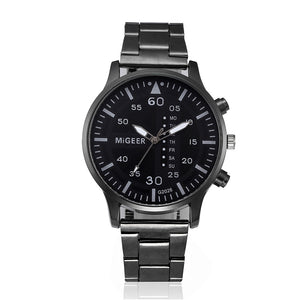 Casual Fashion Men Watches Stainless Steel Quartz Wrist Watch Bracelet Brand Luxury Sports Digital Relogio Masculino Gift 2018