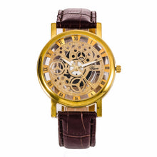 Fashion Skeleton Quartz Watch Men Transparent Hollow Watches Reloj Hombre Brand Male Clock Man Leather Dress Wristwatch Relogio