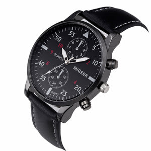 Military Business Watches Men Brand Luxury Sport Digital Relogio Masculino Retro Design Leather Band Alloy Quartz Wrist Watch