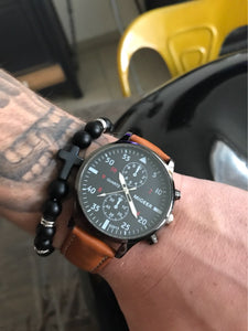 Military Business Watches Men Brand Luxury Sport Digital Relogio Masculino Retro Design Leather Band Alloy Quartz Wrist Watch