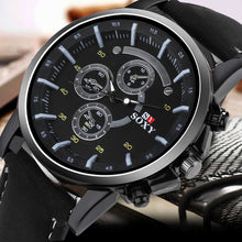 Pu Leather Watch Luxury Men Luminous Watches Analog Military Sports SOXY Watch Quartz Male Wristwatches Hour Relogio Masculino