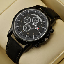 Pu Leather Watch Luxury Men Luminous Watches Analog Military Sports SOXY Watch Quartz Male Wristwatches Hour Relogio Masculino