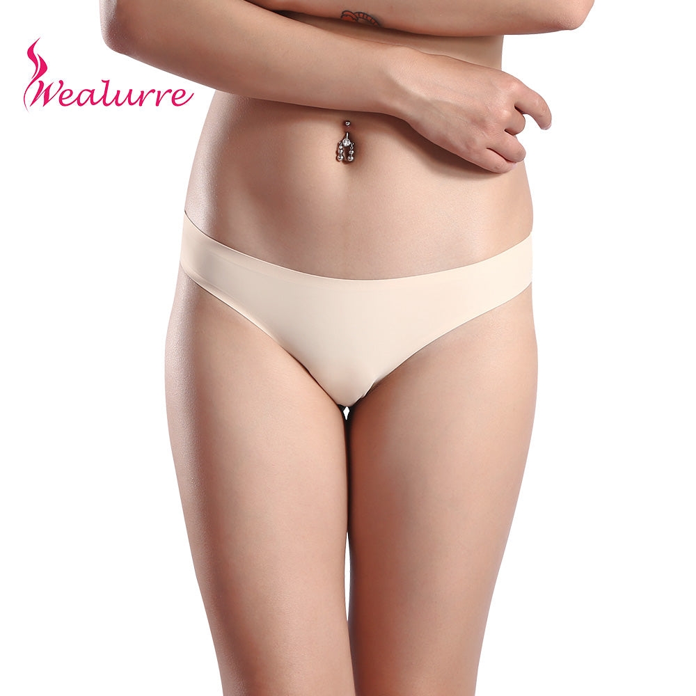 Fashion Women Sexy Invisible Seamless Briefs Transparent Super Thin Thongs  G-string