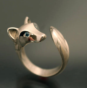 EXCLUSIVE Shaggy Wolf. silver with diamond eyes. pick your color