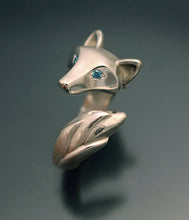 EXCLUSIVE Shaggy Wolf. silver with diamond eyes. pick your color