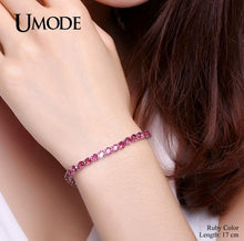 UMODE 5 Colors Cubic Zirconia Tennis Bracelet & Bangles For Women Christmas Gifts New Fashion Lady Jewelry Pulseras Mujer UB0097