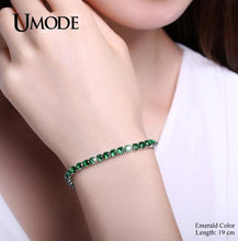 UMODE 5 Colors Cubic Zirconia Tennis Bracelet & Bangles For Women Christmas Gifts New Fashion Lady Jewelry Pulseras Mujer UB0097