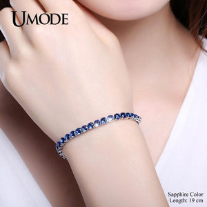 UMODE 5 Colors Cubic Zirconia Tennis Bracelet & Bangles For Women Christmas Gifts New Fashion Lady Jewelry Pulseras Mujer UB0097