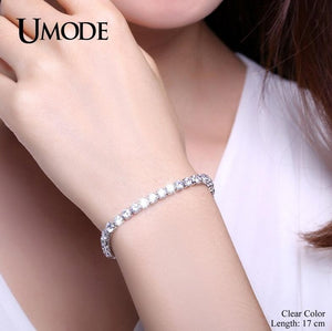 UMODE 5 Colors Cubic Zirconia Tennis Bracelet & Bangles For Women Christmas Gifts New Fashion Lady Jewelry Pulseras Mujer UB0097