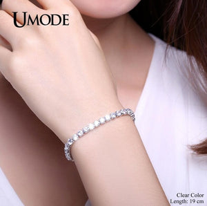 UMODE 5 Colors Cubic Zirconia Tennis Bracelet & Bangles For Women Christmas Gifts New Fashion Lady Jewelry Pulseras Mujer UB0097