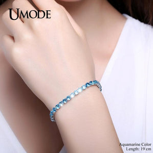 UMODE 5 Colors Cubic Zirconia Tennis Bracelet & Bangles For Women Christmas Gifts New Fashion Lady Jewelry Pulseras Mujer UB0097