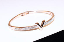 rose gold love bracelet for women bangles fashion jewelry h bracelets cuff letter v bracelet pulseiras pulseiras