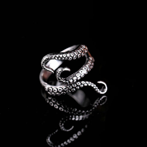 FREE GIVEAWAY - Titanium Steel Gothic Deep Sea Octopus Finger Ring Fashion Jewelry Opened Adjustable Size