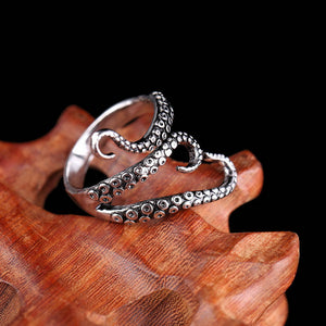 FREE GIVEAWAY - Titanium Steel Gothic Deep Sea Octopus Finger Ring Fashion Jewelry Opened Adjustable Size