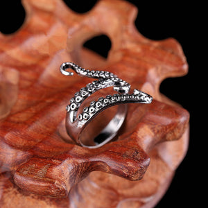 FREE GIVEAWAY - Titanium Steel Gothic Deep Sea Octopus Finger Ring Fashion Jewelry Opened Adjustable Size