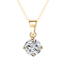 IF ME Simple Fashion Jewelry Silver and Gold Color Round Shape CZ Cubic Zirconia Pendant Necklace for Women Wedding Jewelry