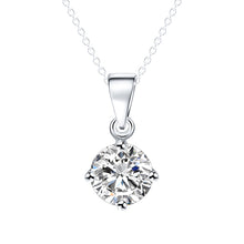 IF ME Simple Fashion Jewelry Silver and Gold Color Round Shape CZ Cubic Zirconia Pendant Necklace for Women Wedding Jewelry
