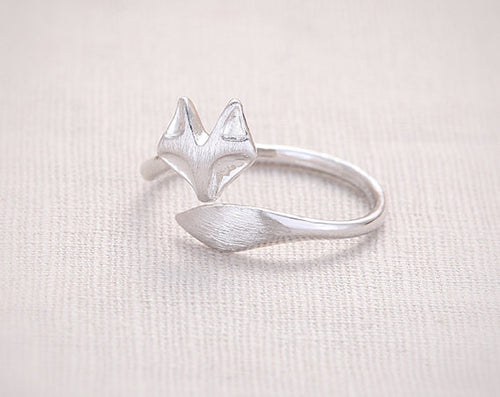 FREE GIVEAWAY -  Fox's Head Ring Cute Animal Open Fox Ring for Women Party Gift Simple Lovely Ring Fox Wedding Gifts Mens Jewelry