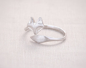 FREE GIVEAWAY -  Fox's Head Ring Cute Animal Open Fox Ring for Women Party Gift Simple Lovely Ring Fox Wedding Gifts Mens Jewelry