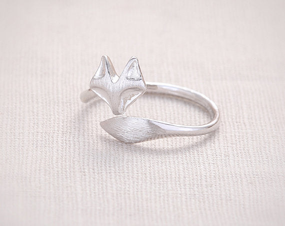 FREE GIVEAWAY -  Fox's Head Ring Cute Animal Open Fox Ring for Women Party Gift Simple Lovely Ring Fox Wedding Gifts Mens Jewelry