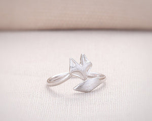 FREE GIVEAWAY -  Fox's Head Ring Cute Animal Open Fox Ring for Women Party Gift Simple Lovely Ring Fox Wedding Gifts Mens Jewelry