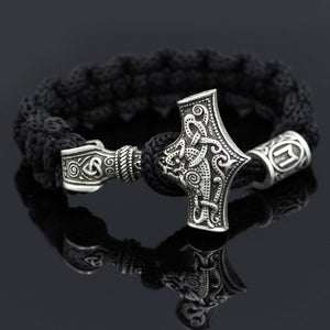 dropshipping 1pcs thor's hammer mjolnir bracelet viking scandinavian norse viking bracelet Men gift