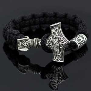 dropshipping 1pcs thor's hammer mjolnir bracelet viking scandinavian norse viking bracelet Men gift
