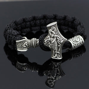 dropshipping 1pcs thor's hammer mjolnir bracelet viking scandinavian norse viking bracelet Men gift