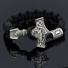 dropshipping 1pcs thor's hammer mjolnir bracelet viking scandinavian norse viking bracelet Men gift