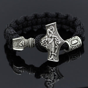 dropshipping 1pcs thor's hammer mjolnir bracelet viking scandinavian norse viking bracelet Men gift