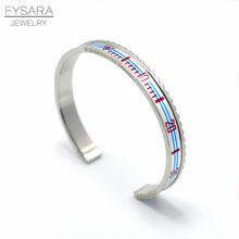 Hot Sale Ltalian Style New Fashion Jewelry 316L Stainless Steel Cuff Bracelet Speedometer Official Bracelet Men 12 Color (1pcs)