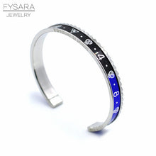 Hot Sale Ltalian Style New Fashion Jewelry 316L Stainless Steel Cuff Bracelet Speedometer Official Bracelet Men 12 Color (1pcs)