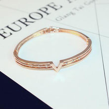 rose gold love bracelet for women bangles fashion jewelry h bracelets cuff letter v bracelet pulseiras pulseiras