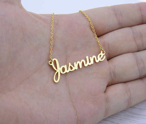 Handmade Custom Jewelry Any Personalized Name Necklaces Women Men Silver Gold Rose Choker Necklace Engraved Bridesmaid Gift Idea