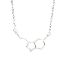 yiustar 2017 Serotonin Molecule Pendants Necklace For Women Chemistry Chokers Collar Elegant Simple Gold Silver Necklace XL012