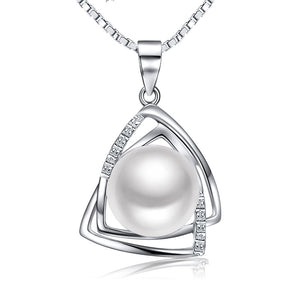Sinya Pearl pendant necklace with 16,18inch 925 sterling silver box chain natural freshwater pearl 9.5-10mm charm sinya tz09044p