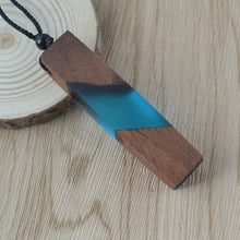 Leanzni Vintage men'woman s fashionable wood resin necklace pendant, woven rope chain, hot - selling jewelry gifts