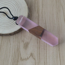 Leanzni Vintage men'woman s fashionable wood resin necklace pendant, woven rope chain, hot - selling jewelry gifts