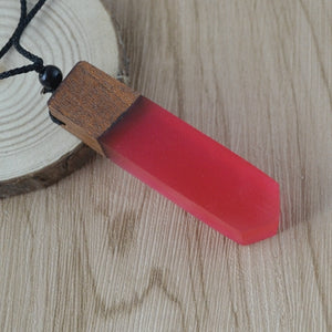 Leanzni Vintage men'woman s fashionable wood resin necklace pendant, woven rope chain, hot - selling jewelry gifts