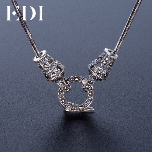 EDI Women/Men Retro Boho Vintage 25 Sterling- Thai Silver-Jewelry  Long Statement Necklace Chain Punk Bijoux Animaux Z023