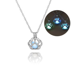 KogMaw Glow in the Dark necklace LOL KogMaw Dog Paw silver Chain Jewelry Pendants & Necklaces