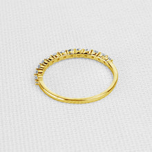 AINUOSHI Trendy 10K Yellow Solid Gold Ring Women Ring Row Drilling Sona Simulated Diamond Engagement Wedding Band Bridal Ring
