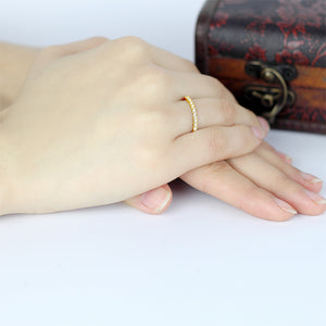 AINUOSHI Trendy 10K Yellow Solid Gold Ring Women Ring Row Drilling Sona Simulated Diamond Engagement Wedding Band Bridal Ring